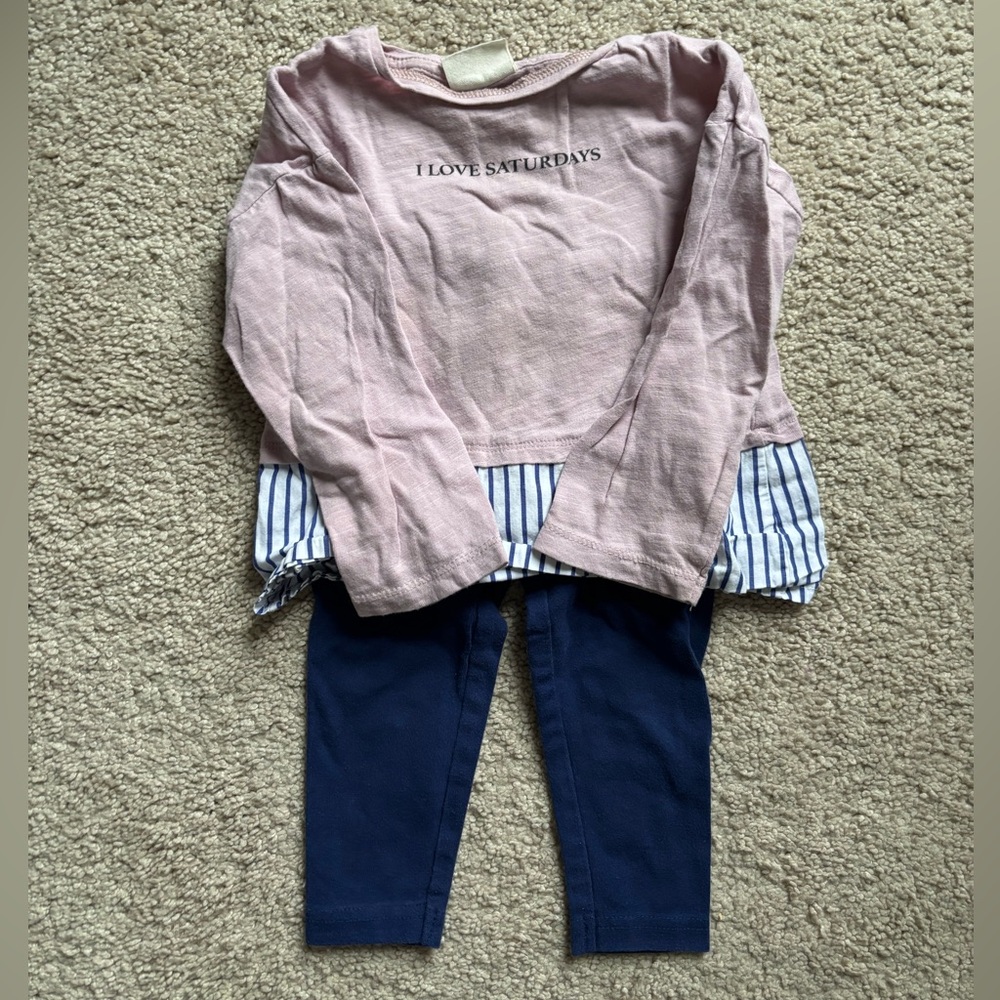 Pink and Blue Kids Shirt Set